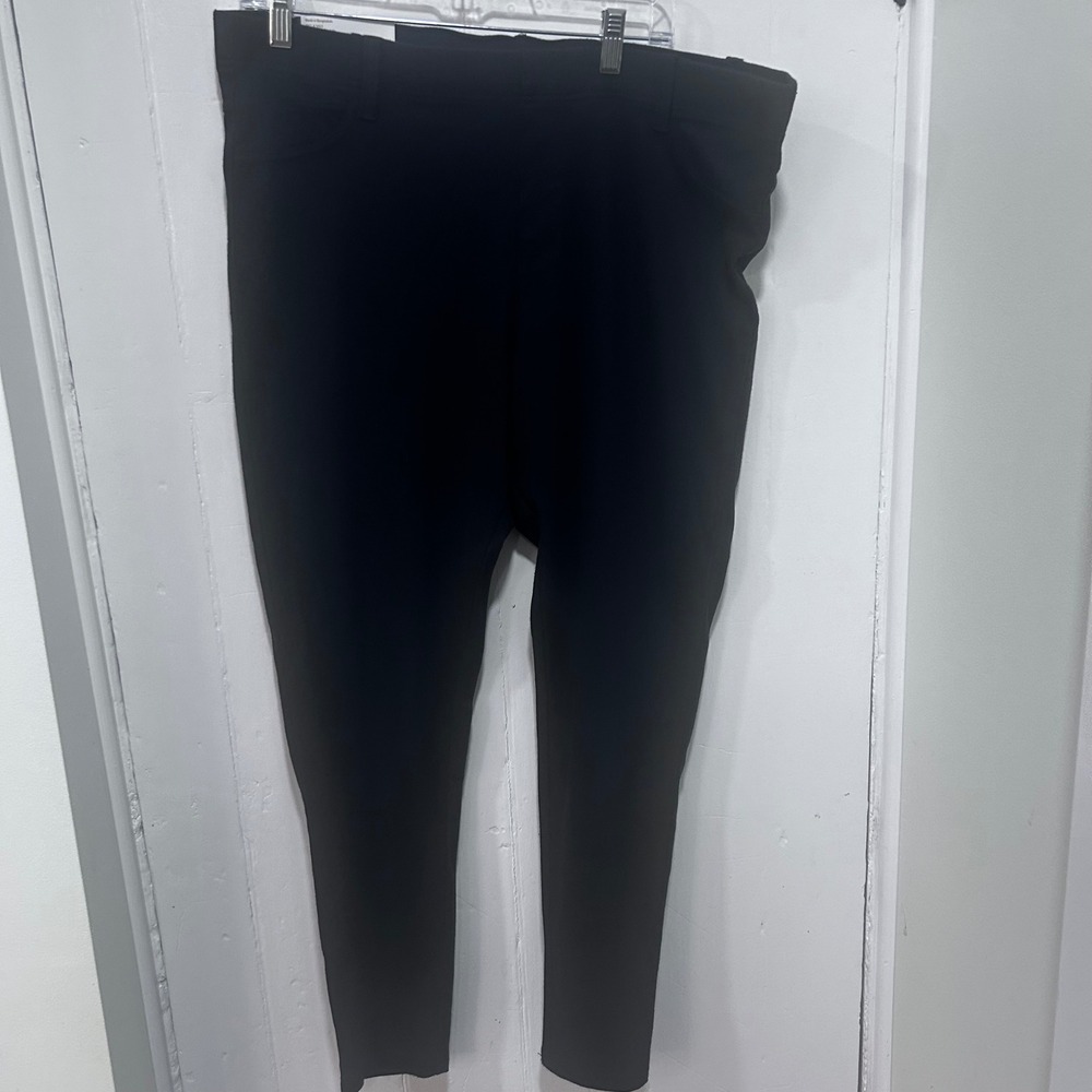 Serra Ladies Jeggings Black Cotton Blend Pull On Stretch Pants XL 16-18 NWT